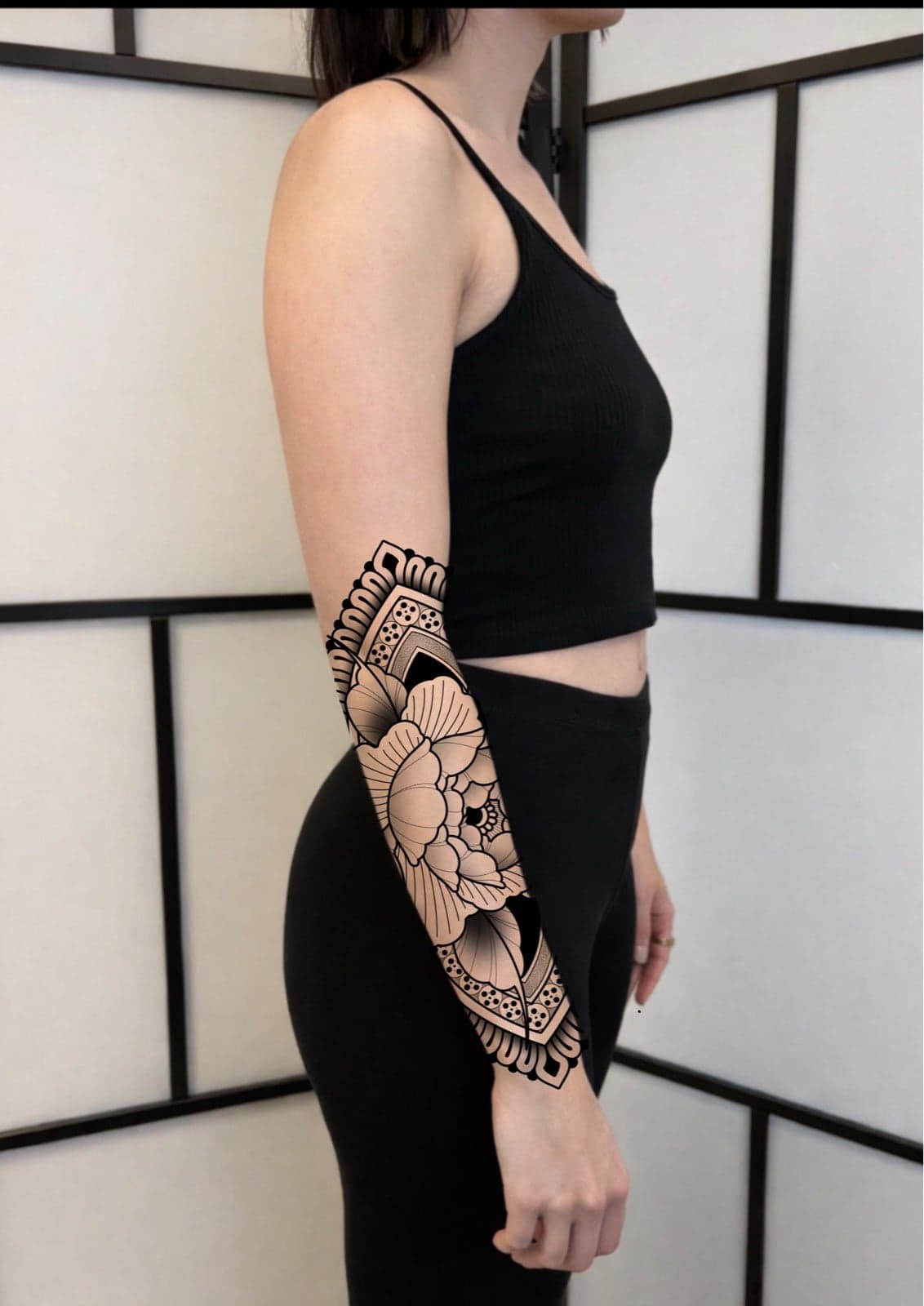 Projet avant bras (face extérieur) ornemental/floral