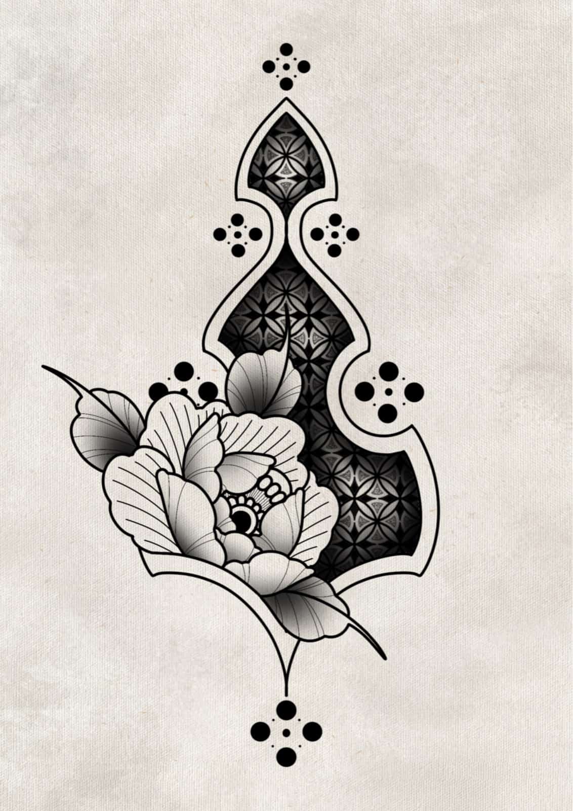 Flash pivoine/ornemental