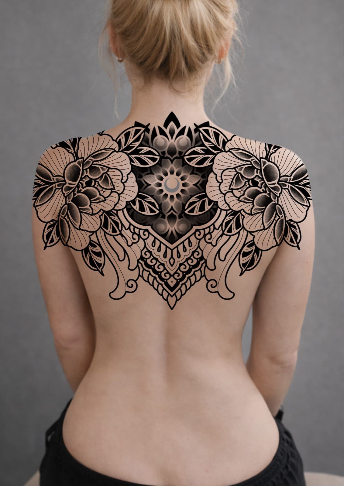 Projet haut du dos ornemental/mandala