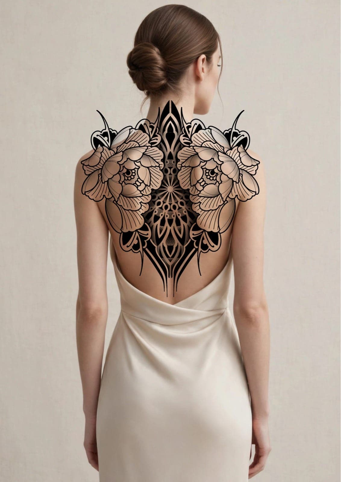 Demi dos floral/mandala